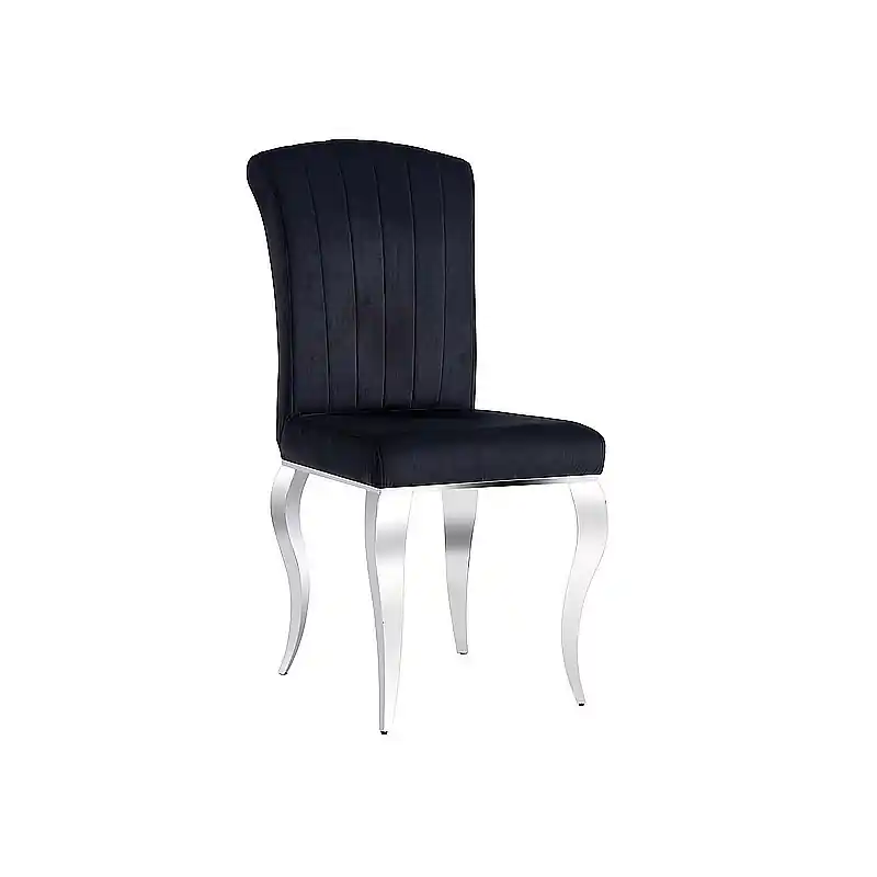 Akční Cena Stylová jídelní židle PREDRAG - chrom / černá