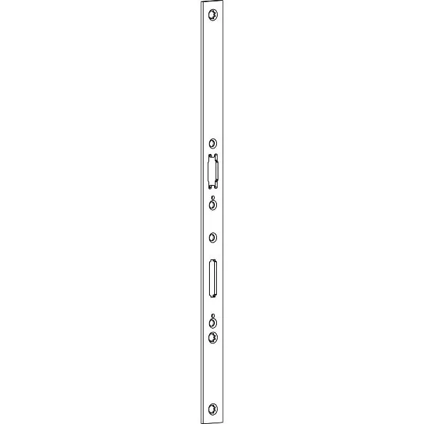 BKS adapter štulpu pro zámky únikových dveří série 18,320x24x3mm,nerezová ocel Omezená Nabídka