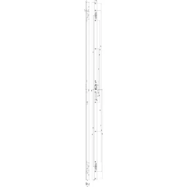 GU uzamykací lišta Secury Automatic MR2 štulp 2310mm,drážka 13 pravá, pozink Finální Výprodej