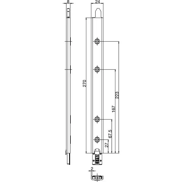 Připojovací jednotka k falc.převodovce, Secury Automatic 270 mm,PR,horní Omezená Nabídka