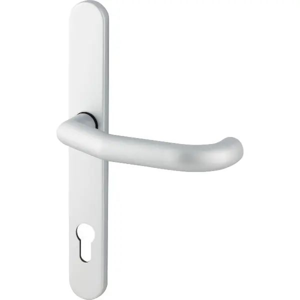 Ověřený BKS rukojeť páky zalomená, s dlouhou deskou PZ 92 mm, pro vnější, nerez