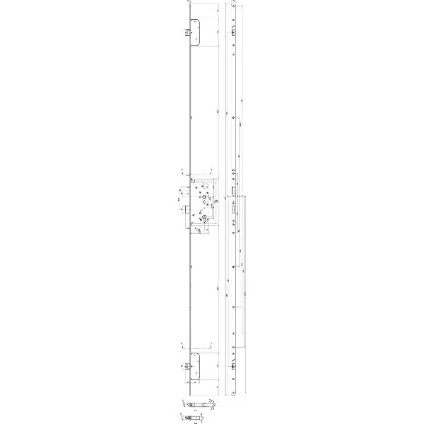 MFV-zámek GU Secury Automatic ÖNORM, DM 65, štulp 1750 x 20 x 2,5mm, oblý,stříb Zlevněný