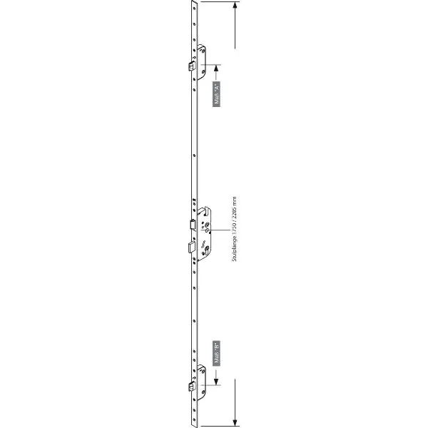 Originální MFV-zámek GU Secury Automatic DIN, DM 35, štulp 1750 x 20 x 2,5mm, rohový