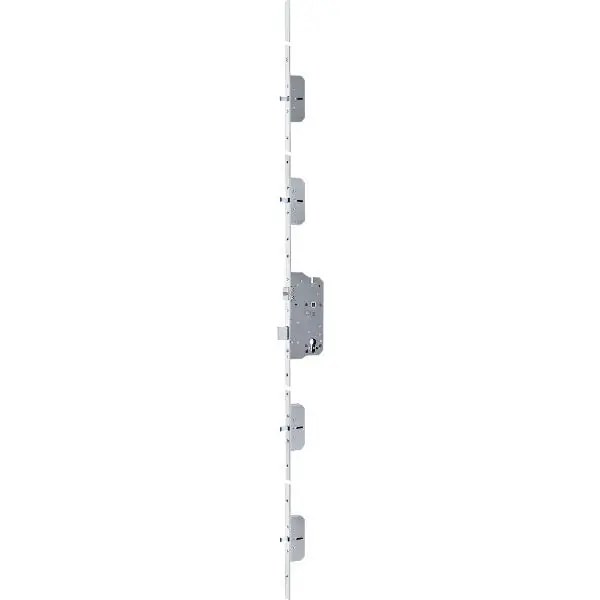 Značkový MFV-zámek 124-MF6/Cerebro, DM 65 mm, štulp 2200 x 20 x 3 mm, hranatý, stříbrný