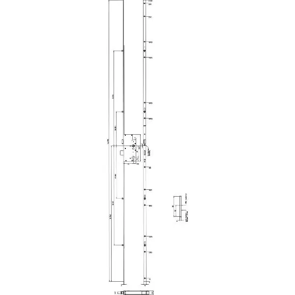 Speciální Cena KFV MFV-zámek BS 2100 ÖNORM, DM 65,štulp 16 mm čtverec, stříbrně pozinkovaný