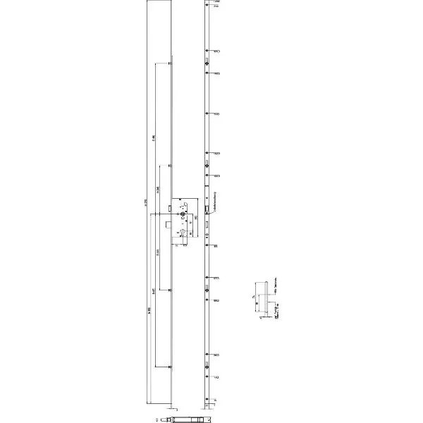 Kup Teď KFV MFV-zámek BS 2100 DIN, DM 65,štulp 20 mm čtverec, pozinkovaný stříbrný
