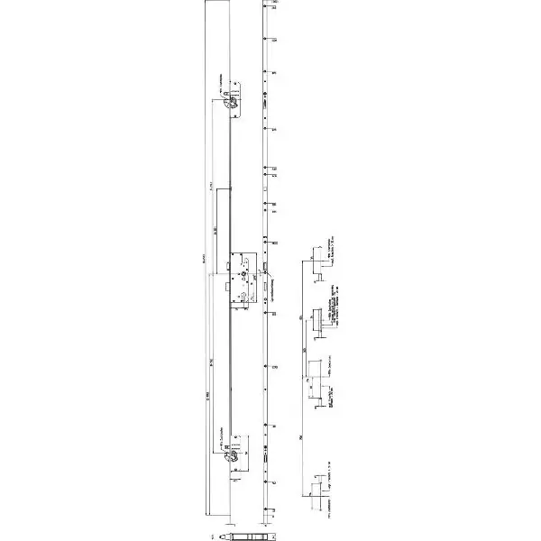 Akční Cena MFV-zámek KFV BS 2600 DIN,DM 55, štulp 16 mm, hranatý, stříbrný pozink