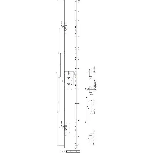 Rychlé Dodání MFV-zámek KFV BS 2300 DIN,DM 65,štulp 20 mm, hranatý, VK 8 mm, ocel pozink