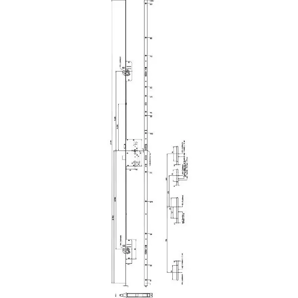 MFV zámek KFV BS 2600 pro nízké dveře Önorm, DM 65, štulp 20 mm, stříbrný pozink Oblíbený