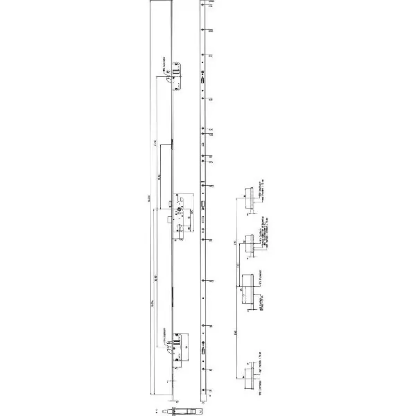 Novinka KFV MFV zámek BS 2600 DIN, DM 35, U-štulp 24 x 6,3 mm, stříbrný pozink