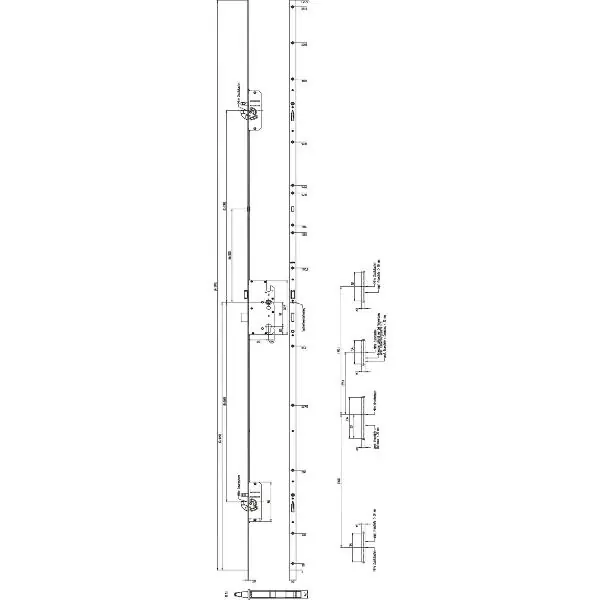 Sleva MFV-zámek KFV BS 2600 DIN,DM 65,štulp 20 mm, hranatý, nerez