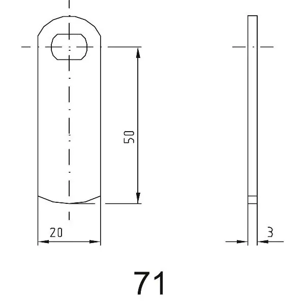 Cenově Výhodný ASSA ABLOY zamykací čep pro elektronický zámek skříňky Sense+PIN, č. 71, rovný