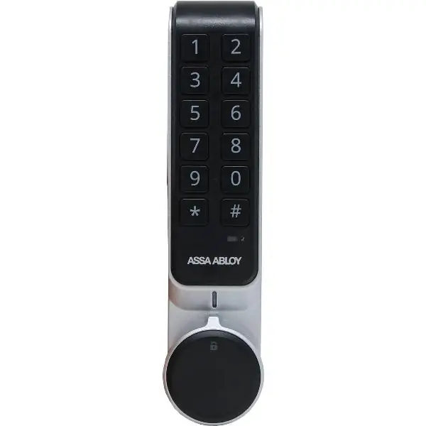 ASSA ABLOY Elektronický zámek skříňky ML53PA PIN - vertikální dlouhý, TS 16-22mm Jen Po Omezenou Doba