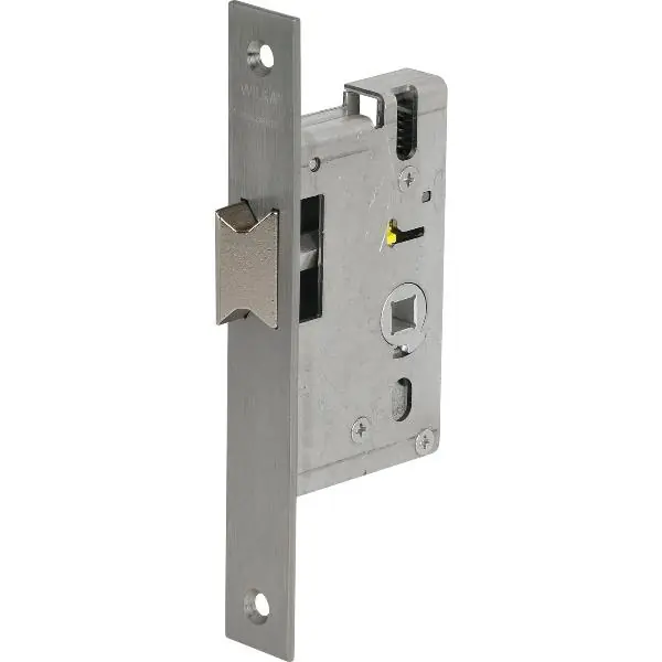 Profilový zámek s uzamykací střelkou, DM 45, ploché čelo 170 x 24 x 3 mm, nerez Must-Have