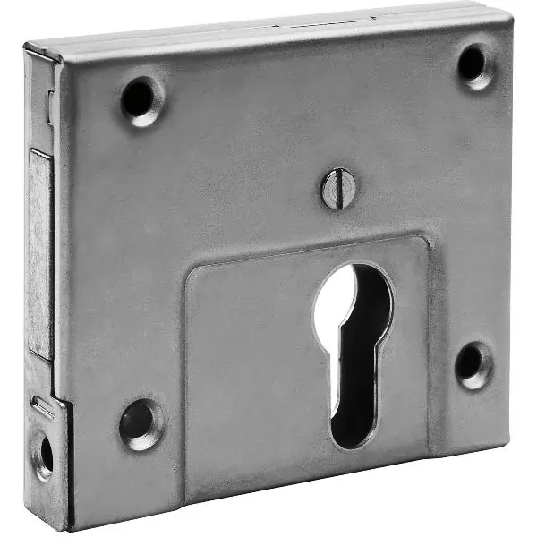 Nová Kolekce AMF zámek 49ZNI s úhlovou dorazovou deskou, 95x82x17mm, nerezová ocel V2A