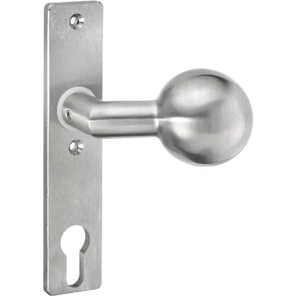 Koupit Online AMF krátký štítek se koulí 439, fest, 156x32x6 mm, knoflík ø 55 mm, nerez
