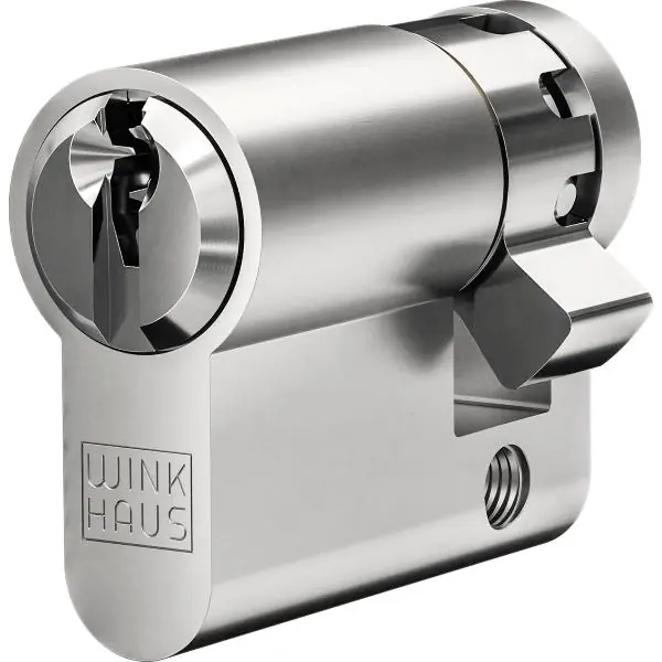 Akční Nabídka Vestavná cylindr. půlvložka key Tec RPE, skladový program, 60 mm, mosaz/nikl mat