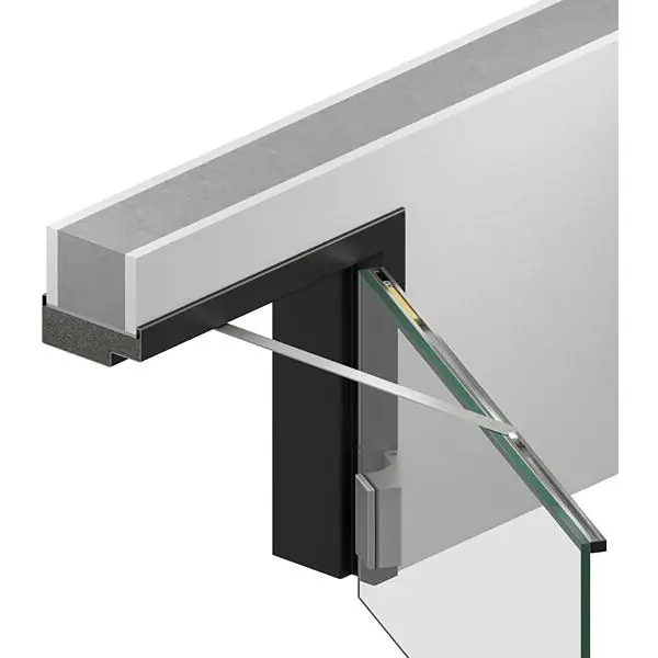 Objednat Nyní ATHMER Omezovač otev. dveří Porti pro sklo dveře, 709-959mm, 50kg, kov. zárubeň