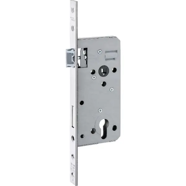 Ověřený DORMAKABA Zadlabací zámek 127W/PZW, tlumič střelky, DM 71, hranatý, nerez ocel