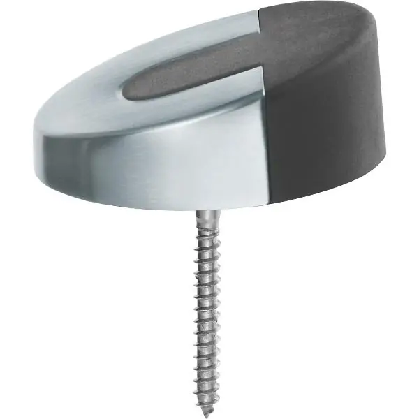 Zlevněný FSB dveřní podlahový doraz 38 3816 - ø 60 mm, doraz guma, nerez mat