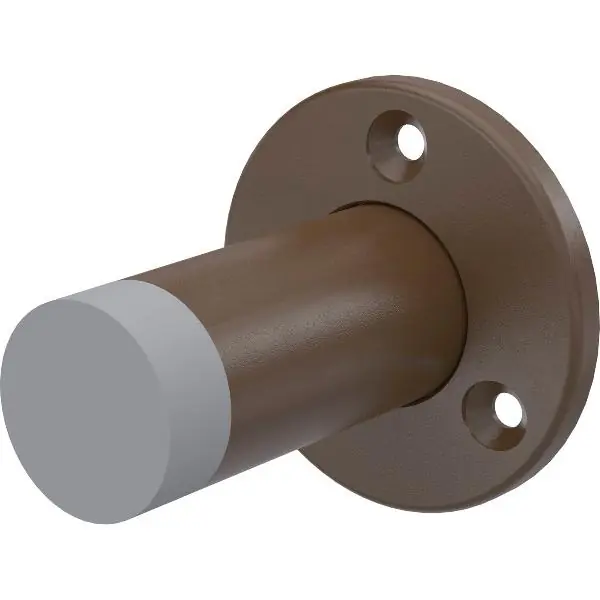 Rychlé Dodání KWS stěnový doraz dveří 2012 ø 55 mm, výška 120 mm, ocel lak tmavě hnědý