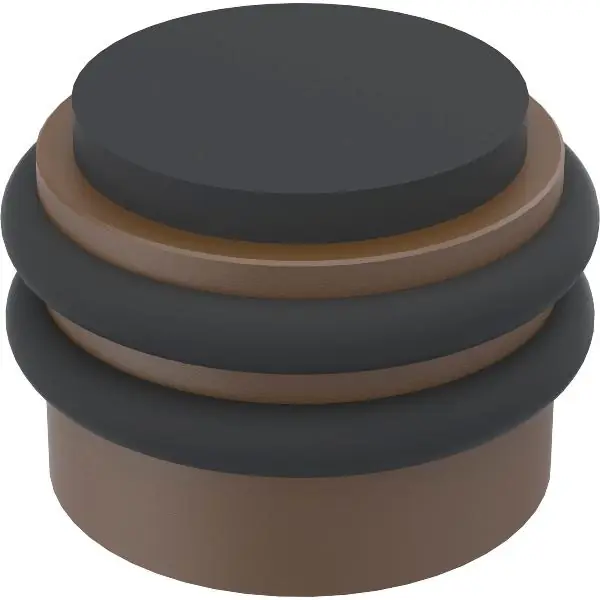 Kup Teď KWS podlah. a stěnový dveř. doraz 2053, čer. guma ø 42 mm, hliník tm. hnědý elox