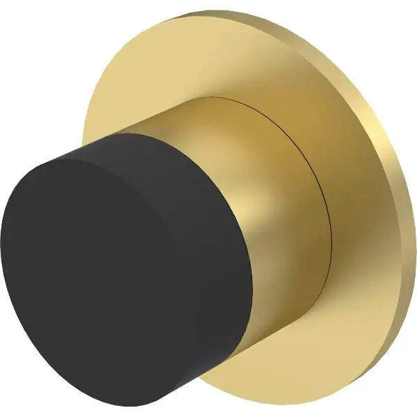 Přímo Od Výrobce KWS stěnový dveřní doraz 2069, ø 30 mm, délka 28 mm, hliník, barva mosaz elox