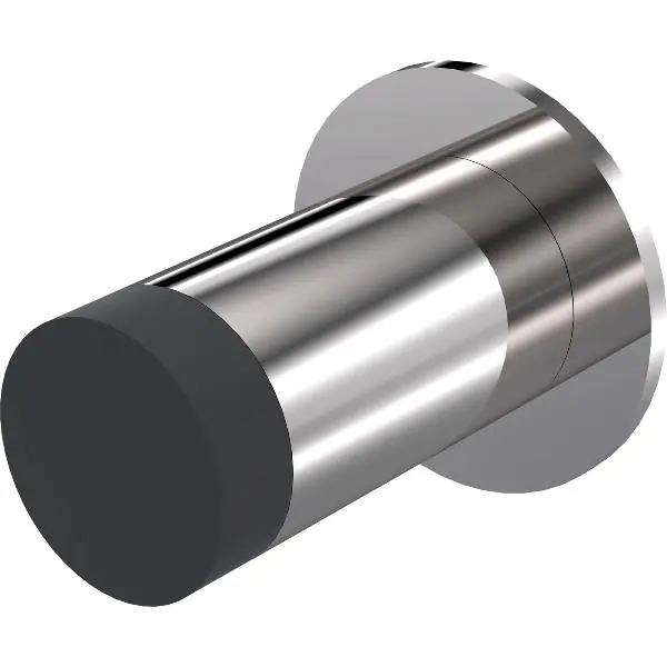Levný KWS stěnový dveřní doraz 2075 ø 30 mm, délka 80 mm, nerez ocel leštěná
