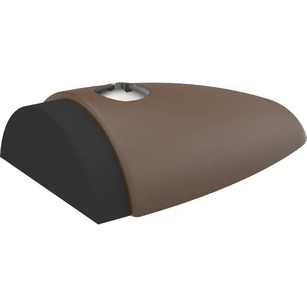 Rychlé Dodání Podlahový dveřní doraz KWS 2090, 90 x 60 x 25 mm, tmavě hnědý elox hliník