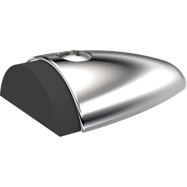 Podlahový doraz dveří KWS 2090, 90 x 60 x 25 mm, leštěná nerezová ocel Nízká Cena