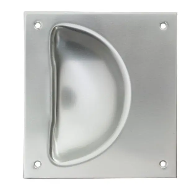 Ověřený KWS mušle pro posuvné dveře 5205 hranatá, 120 x 130 mm, ocel černý lak