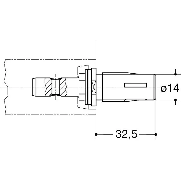 Sleva HEWI upevňovací příslušenství BA 5.2 rovné - tl.dv. 40 - 50 mm, ocel pozink
