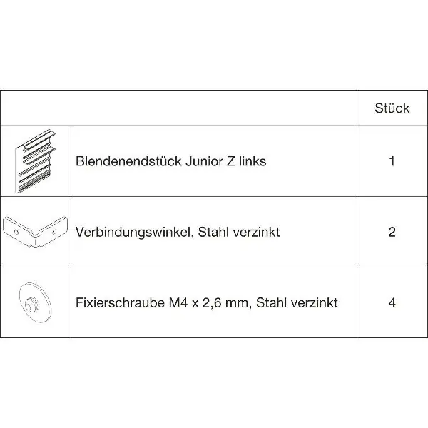 HAWA Junior 100/100 Z sada krytek ke klipovému krytu 59 mm levé stříbrné (30141) Levný