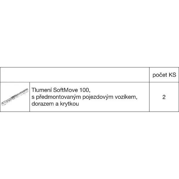Přímo Od Výrobce HAWA-Junior 100 pojezdová sada 2 SoftMove (30150)