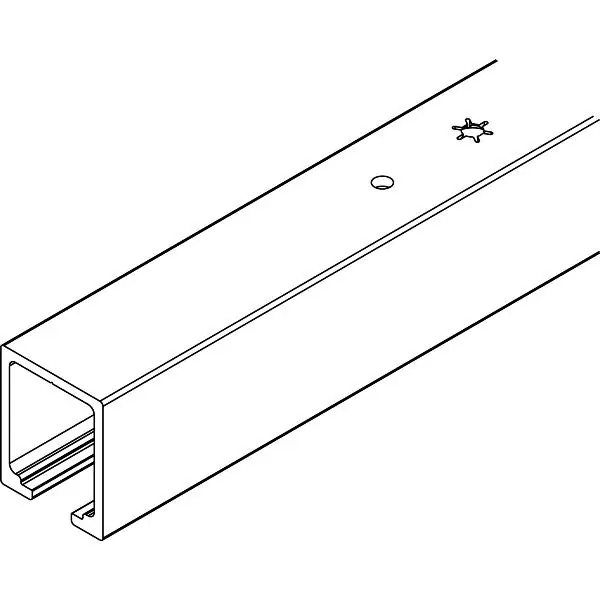 HAWA-Junior 80/100 pojezdová kolejnice, montáž do stropu, D=6000 mm, černý elox Vrácení Zdarma