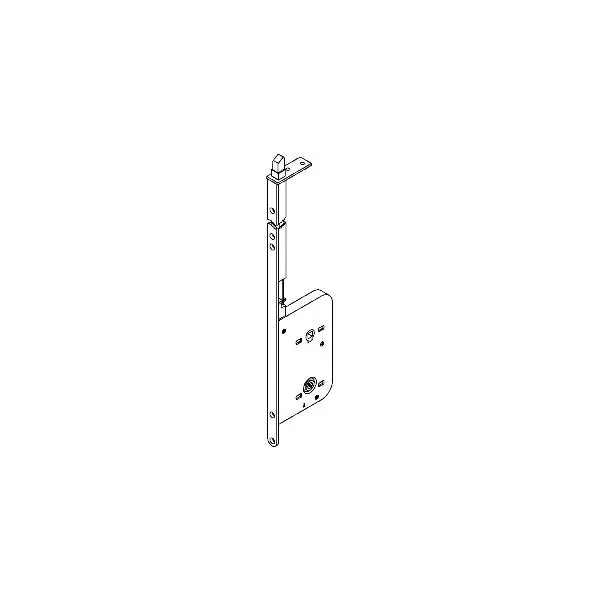 Rychlé Dodání Rozvorový zámek pro posuvné dveře Silent Stop, WC, DM 60, čelo 315x16mm, pozink
