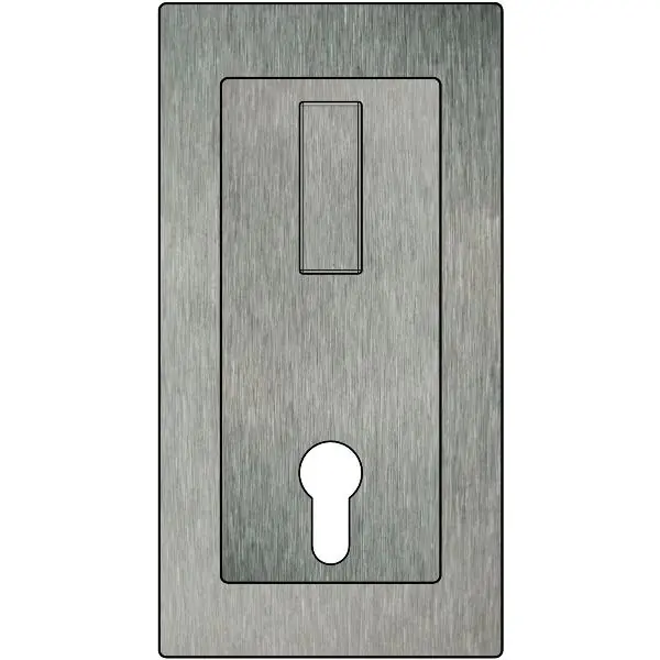 Zlevněný Zápustná mušle Silent Stop PZ 94 x 179 mm, nerez broušená
