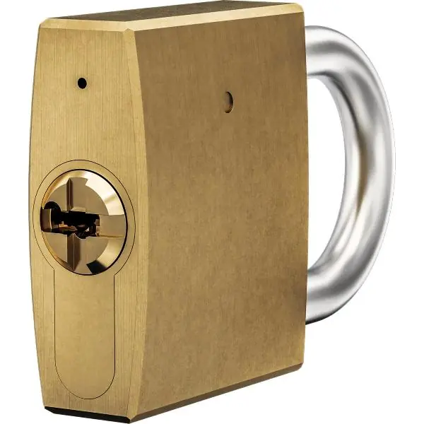 WINKHAUS visací zámek key Tec N-Tra, skladový program, držák 28 mm, mosaz Must-Have