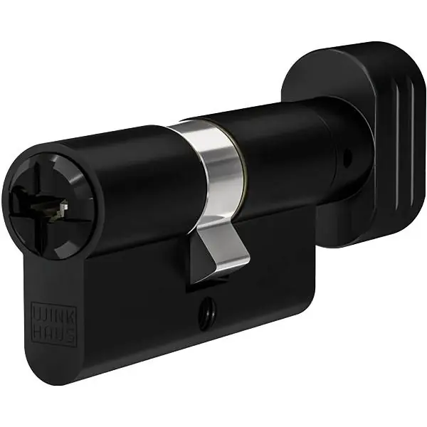 Levný Winkhaus knoflíková vložka key TecN- Tra, různé zamykání, 45/K55 černá