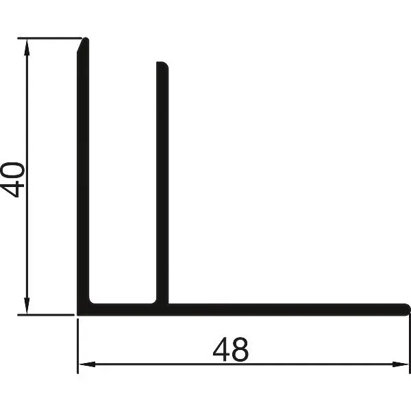 Dokud Zásoby Vydrží THYSSENKRUPP Syprotech koncový profil F 10 mm, L=6000 mm, hliník